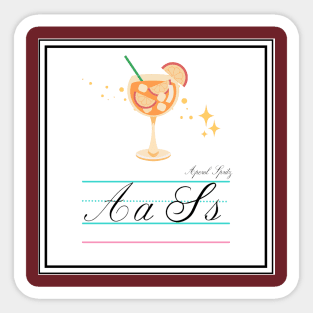 Aperol Spritz Queer Alphabet Card Sticker